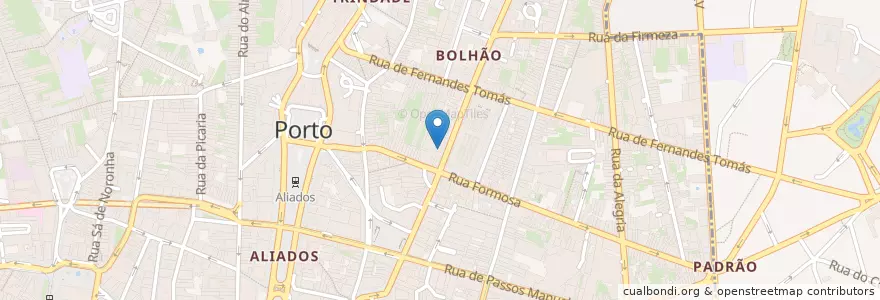 Mapa de ubicacion de Bem-me-Quer en Portugal, Norte, Área Metropolitana Do Porto, Porto, Porto, Cedofeita, Santo Ildefonso, Sé, Miragaia, São Nicolau E Vitória.