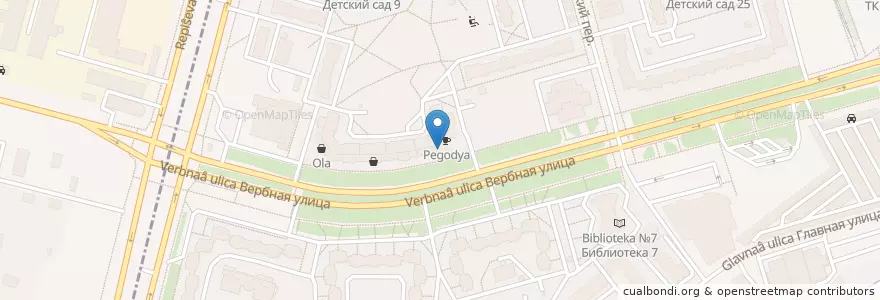 Mapa de ubicacion de Зоосалон en Russland, Föderationskreis Nordwest, Oblast Leningrad, Sankt Petersburg, Приморский Район, Округ Коломяги.