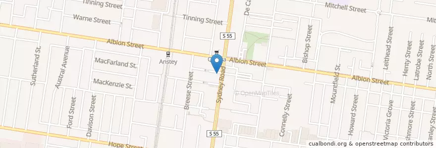 Mapa de ubicacion de Office Cafe en Australië, Victoria, City Of Moreland.