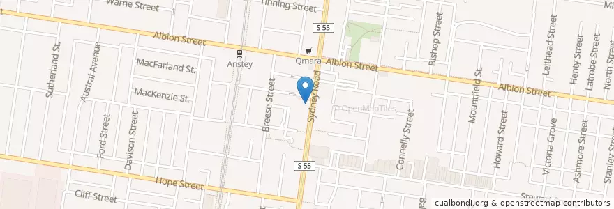 Mapa de ubicacion de A1 Lebanese Bakery en Australia, Victoria, City Of Moreland.