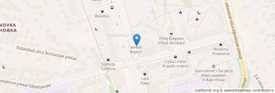 Mapa de ubicacion de Медицинский центр "XXI век" en Russia, Northwestern Federal District, Leningrad Oblast, Saint Petersburg, Приморский Район, Округ Коломяги.