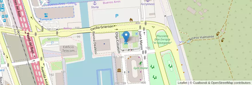 Mapa de ubicacion de 237 - Madero Office en Arjantin, Ciudad Autónoma De Buenos Aires, Buenos Aires.