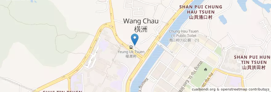 Mapa de ubicacion de 楊屋村公廁 en 中国, 香港, 广东省, 新界, 元朗區.