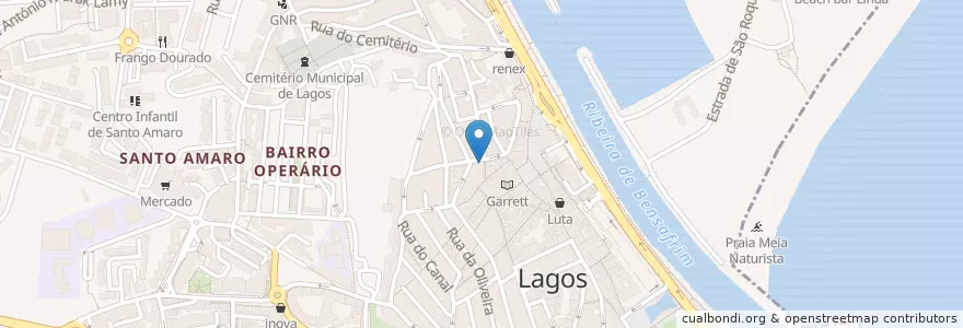 Mapa de ubicacion de Bora Café en Portugal, Algarve, Algarve, Faro, Lagos, São Gonçalo De Lagos.