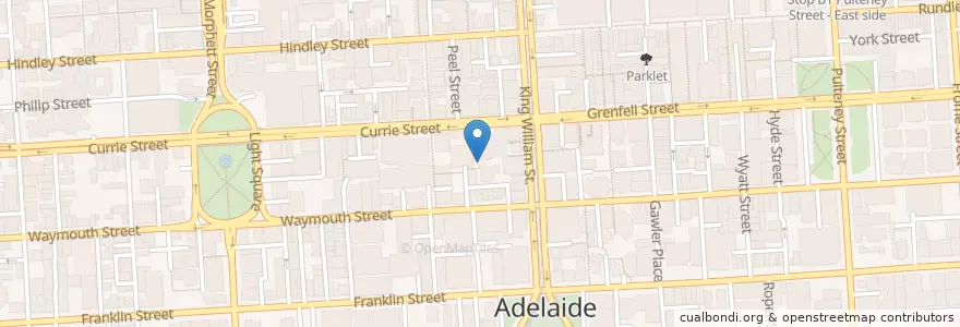 Mapa de ubicacion de The Daily Planet en オーストラリア, 南オーストラリア, Adelaide, Adelaide City Council.