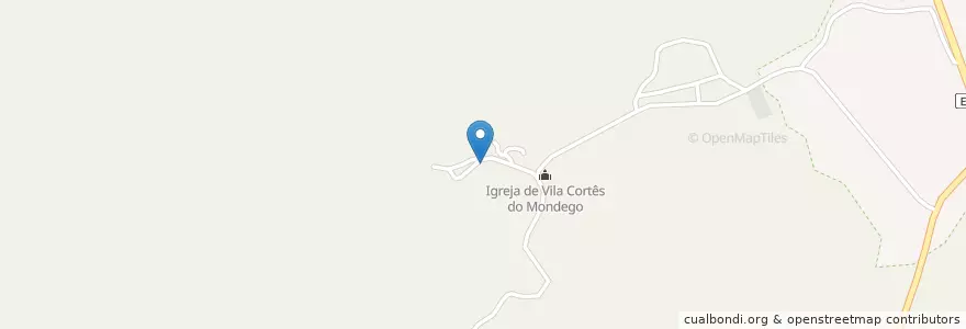 Mapa de ubicacion de Vila Cortês do Mondego en 葡萄牙, Centro, Guarda, Beira Interior Norte, Guarda, Vila Cortês Do Mondego.