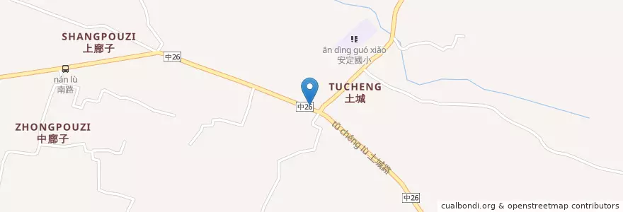 Mapa de ubicacion de 安定派出所 en تايوان, تاي شانغ, 外埔區.