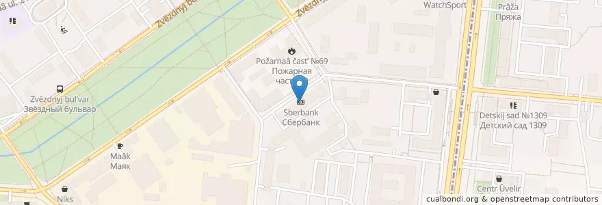 Mapa de ubicacion de Сбербанк en Rusia, Центральный Федеральный Округ, Москва, Северо-Восточный Административный Округ, Останкинский Район.