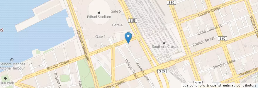 Mapa de ubicacion de Saporo en Australia, Victoria, City Of Melbourne.