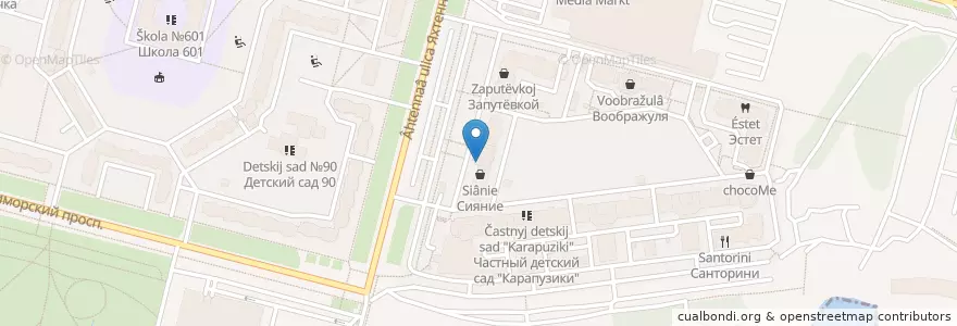 Mapa de ubicacion de Anfield en Russland, Föderationskreis Nordwest, Oblast Leningrad, Sankt Petersburg, Приморский Район, Округ № 65.