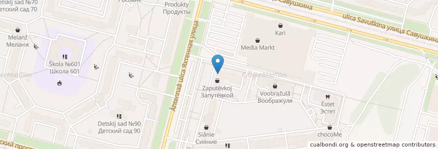 Mapa de ubicacion de Светофор en Russland, Föderationskreis Nordwest, Oblast Leningrad, Sankt Petersburg, Приморский Район, Округ № 65.