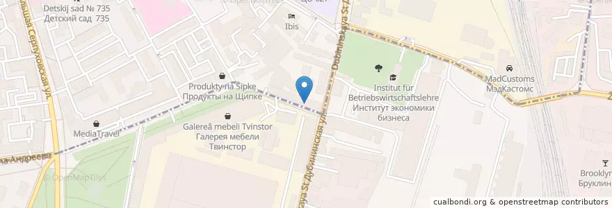 Mapa de ubicacion de Ивара en Россия, Центральный Федеральный Округ, Москва, Южный Административный Округ, Даниловский Район.