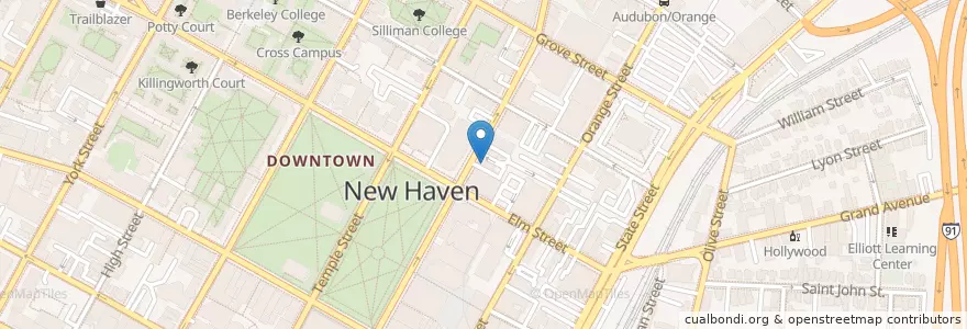 Mapa de ubicacion de Citizens Bank en Vereinigte Staaten Von Amerika, Connecticut, New Haven County, New Haven.
