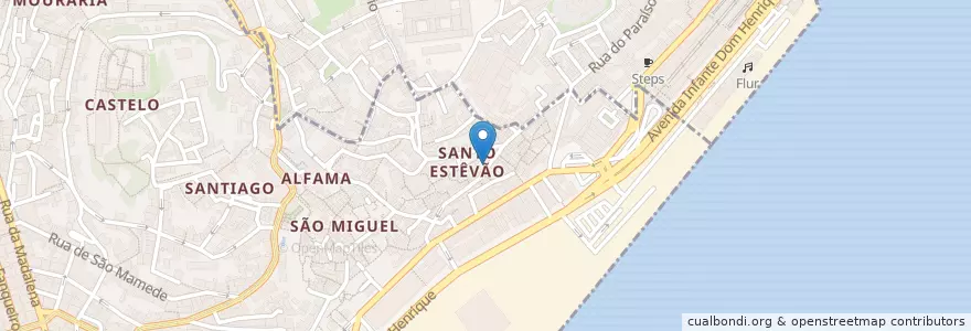 Mapa de ubicacion de Tasca do Chico en پرتغال, Lisboa, Grande Lisboa, لیسبون, Santa Maria Maior.