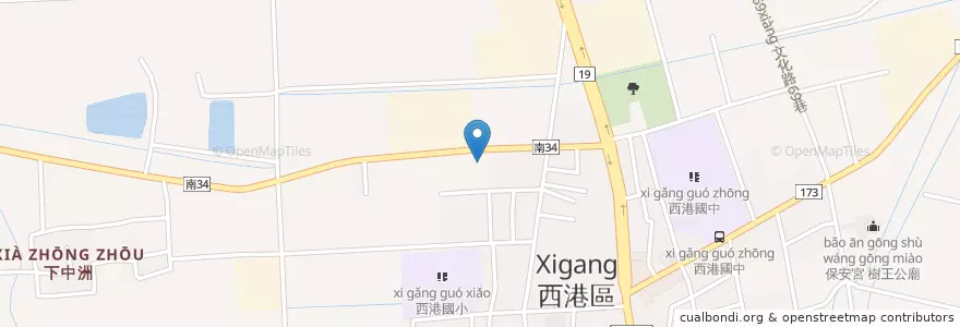 Mapa de ubicacion de 西港區 en Taïwan, Tainan, 西港區.