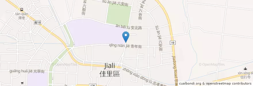 Mapa de ubicacion de 佳里區 en 臺灣, 臺南市, 佳里區.