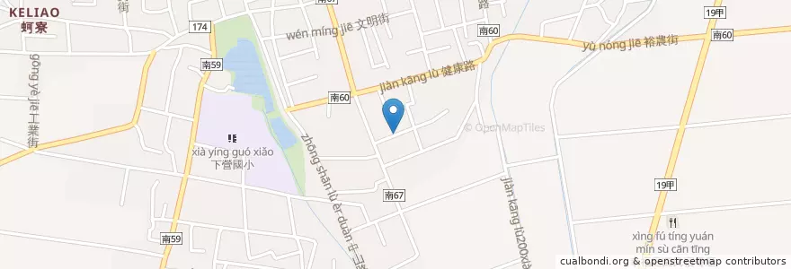 Mapa de ubicacion de Xiaying District en Taiwan, Tainan, Xiaying District.