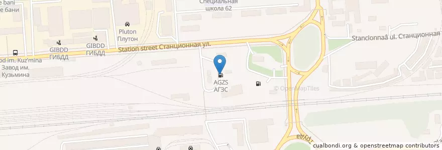 Mapa de ubicacion de АГЗС en Rusia, Сибирский Федеральный Округ, Wilayah Novosibirsk, Городской Округ Новосибирск.