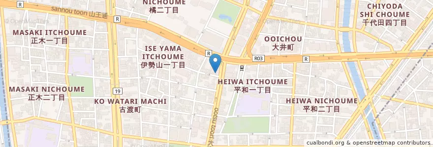 Mapa de ubicacion de モンドール en Japan, Aichi Prefecture, Nagoya, Naka Ward.