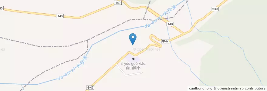 Mapa de ubicacion de 和平區農會雙崎分部 en 타이완, 타이중 시.