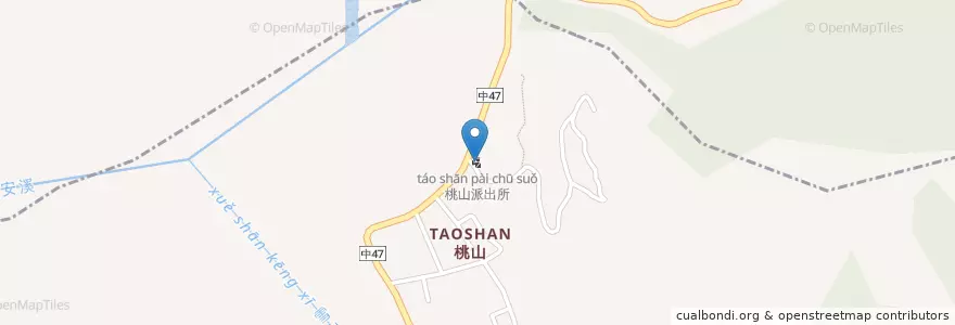 Mapa de ubicacion de 桃山派出所 en Taiwan, Taichung.