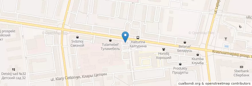 Mapa de ubicacion de Национальный резервный банк en Russland, Föderationskreis Zentralrussland, Oblast Tula, Stadtkreis Tula.