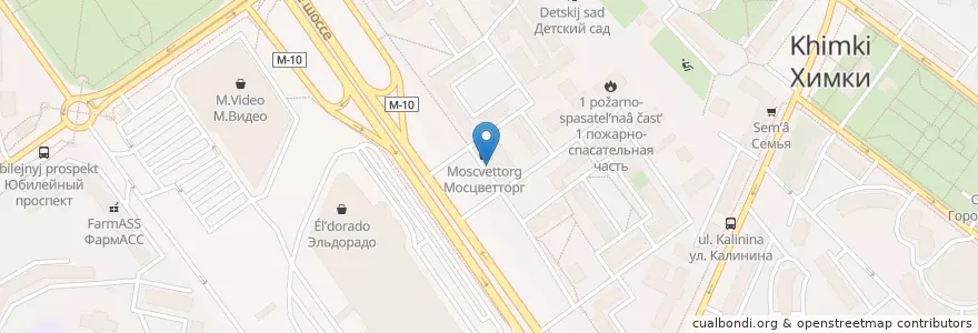 Mapa de ubicacion de Тануки en Россия, Центральный Федеральный Округ, Московская Область, Городской Округ Химки.