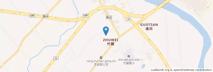 Mapa de ubicacion de 福海宮 en تايوان, تاو يوان, 大園區.