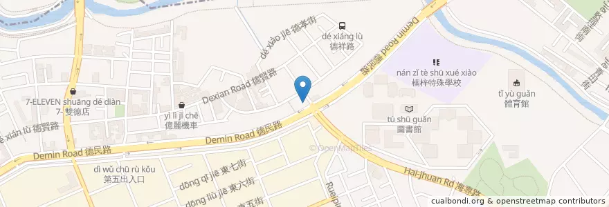 Mapa de ubicacion de 7-Eleven en Tayvan, Kaohsiung, 楠梓區.