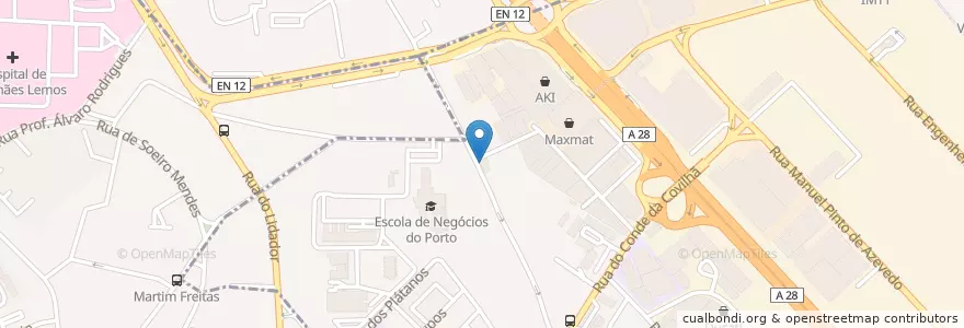 Mapa de ubicacion de Café Precioso en Portugal, Norte, Área Metropolitana Do Porto, Porto, Matosinhos.