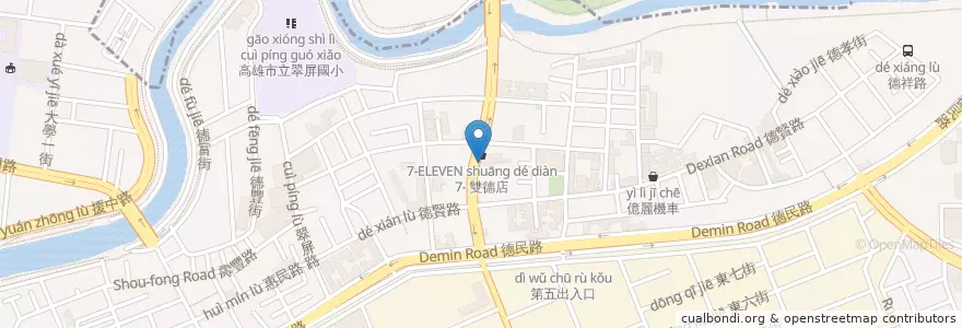 Mapa de ubicacion de 私立牛頓幼稚園 en تايوان, كاوهسيونغ, 楠梓區.