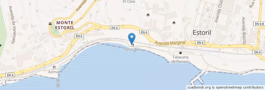 Mapa de ubicacion de Jonas-Bar en Portugal, Área Metropolitana De Lisboa, Lisboa, Grande Lisboa, Cascais, Cascais E Estoril.