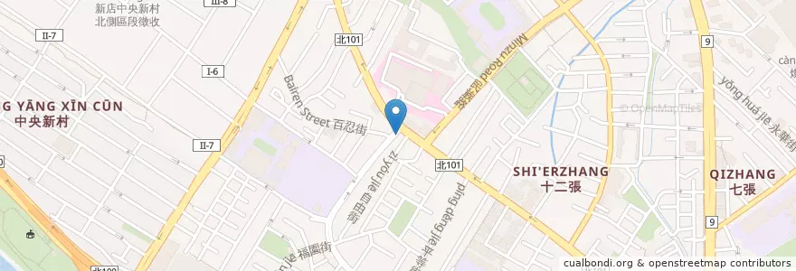 Mapa de ubicacion de 咸亨宮 en 臺灣, 新北市, 新店區.