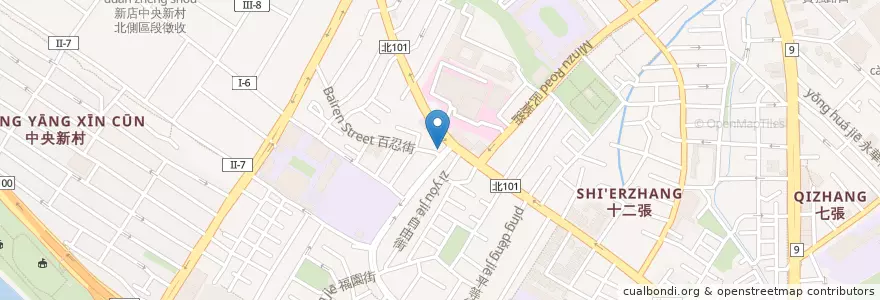 Mapa de ubicacion de 八方雲集 en تایوان, 新北市, 新店區.