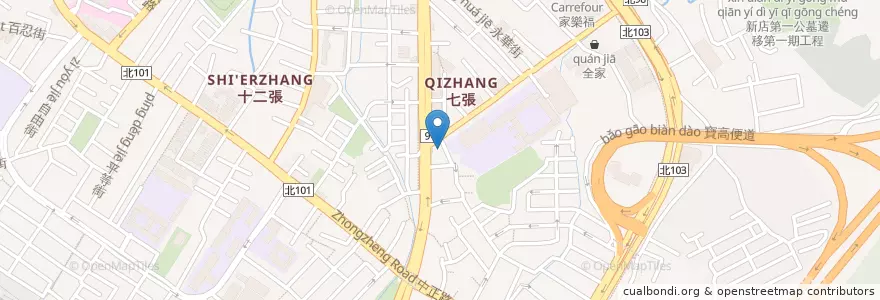 Mapa de ubicacion de 聖新診所 en 臺灣, 新北市, 新店區.