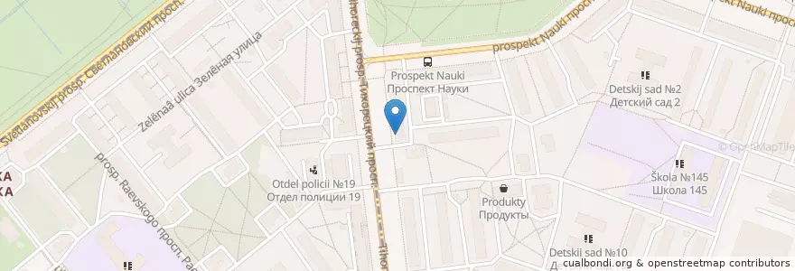 Mapa de ubicacion de Невис en Russia, Northwestern Federal District, Leningrad Oblast, Saint Petersburg, Калининский Район, Округ Академическое.