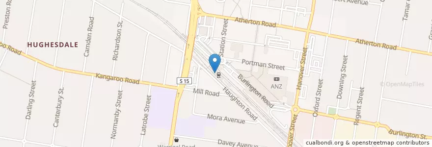 Mapa de ubicacion de Myki en Australie, Victoria, City Of Monash.