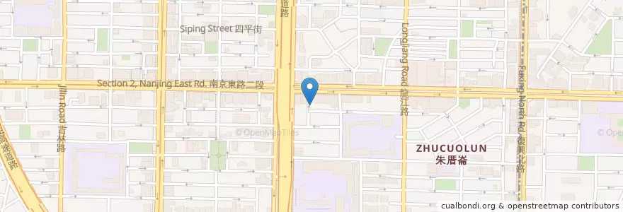 Mapa de ubicacion de 巷口美食坊 en تایوان, 新北市, تایپه, 中山區.
