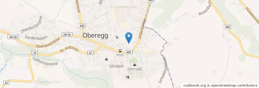 Mapa de ubicacion de Kirchplatz Oberegg-AI en Швейцария, Санкт-Галлен, Аппенцелль-Иннерроден, Oberegg.