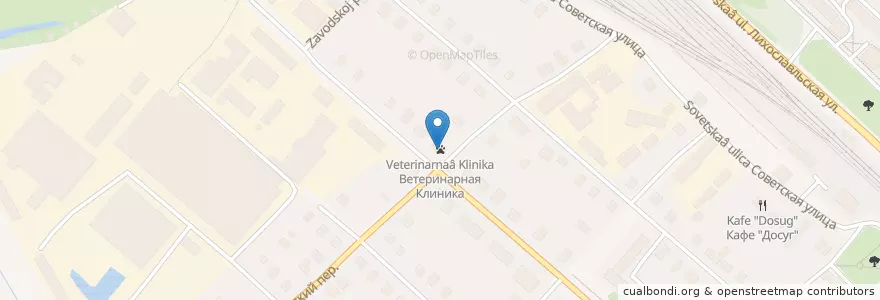 Mapa de ubicacion de Ветеринарная Клиника en Rusia, Distrito Federal Central, Óblast De Tver, Лихославльский Район, Городское Поселение Лихославль.
