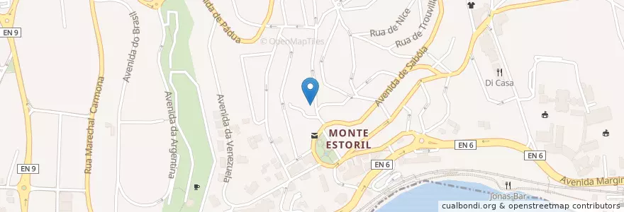 Mapa de ubicacion de Monte's Bistro en Portugal, Área Metropolitana De Lisboa, Lisboa, Grande Lisboa, Cascais, Cascais E Estoril.