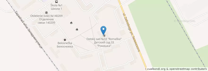 Mapa de ubicacion de Детский сад №33 "Ромашка" en روسيا, Центральный Федеральный Округ, محافظة موسكو, Городской Округ Воскресенск.