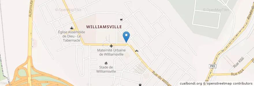 Mapa de ubicacion de Cafe Téré en Ivoorkust, Abidjan, Adjamé.