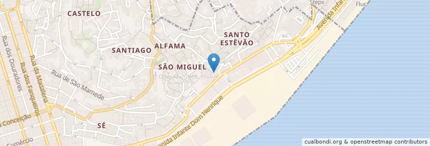 Mapa de ubicacion de Ti Camila (Casa de Fado) en Portogallo, Lisbona, Grande Lisboa, Lisbona, Santa Maria Maior.
