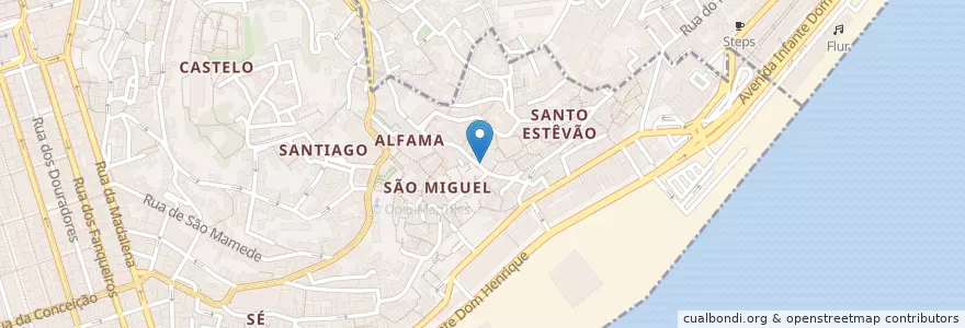 Mapa de ubicacion de Morgadinha de Alfama (Casa de Fado) en Portugal, Lisbon, Grande Lisboa, Lisbon, Santa Maria Maior.