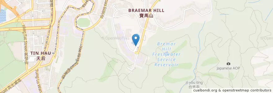 Mapa de ubicacion de 寶馬山 Braemar Hill en Китай, Гуандун, Гонконг, Гонконг, Новые Территории, 東區 Eastern District.