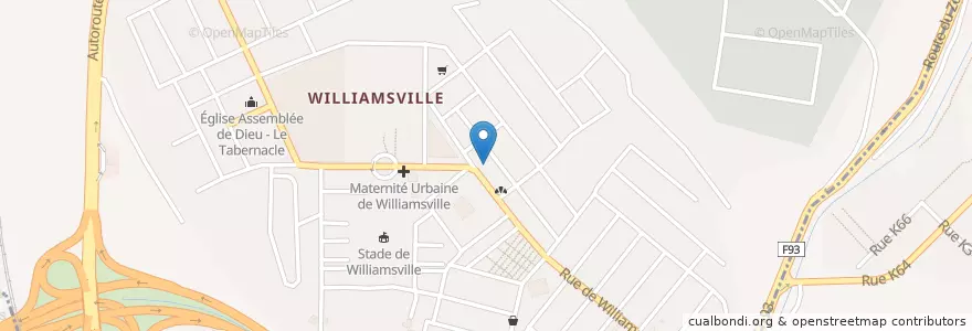 Mapa de ubicacion de EPV La Sorbonne en Côte D’Ivoire, Abidjan, Adjamé.