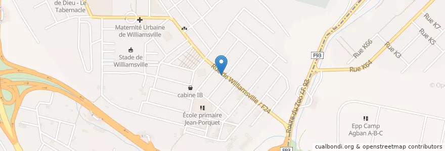 Mapa de ubicacion de Bar VIP Zénith en Costa De Marfil, Abiyán, Adjamé.