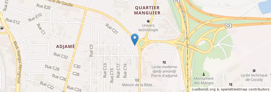 Mapa de ubicacion de Chez Hassan en Кот-Д’Ивуар, Абиджан, Adjamé.