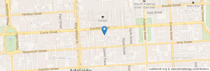 Mapa de ubicacion de sa coffee academy en Australië, Zuid-Australië, Adelaide, Adelaide City Council.